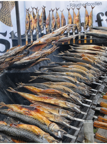 Steckerlfisch am Grill am Abensberger Gillamoos | © Günther Hauke, Photogilde Aventin
