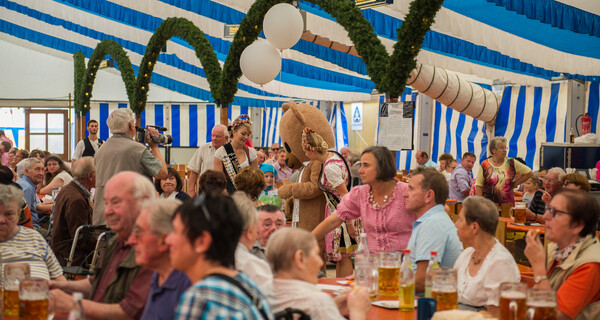 Gillamoosbär im Ottenbräuzelt beim Seniorennachmittag