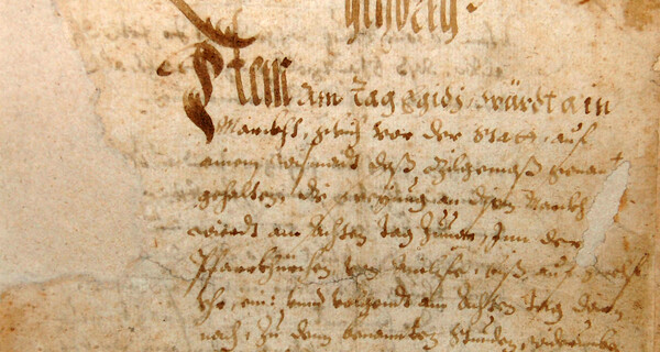 Fotografierte Urkunde der ersten Marktordnung des Gillamoos in Abensberg | © Stadtmuseum Abensberg