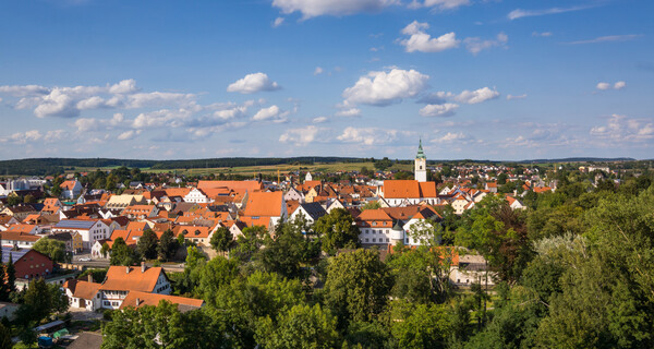 Blick auf die Altstadt von Abensberg