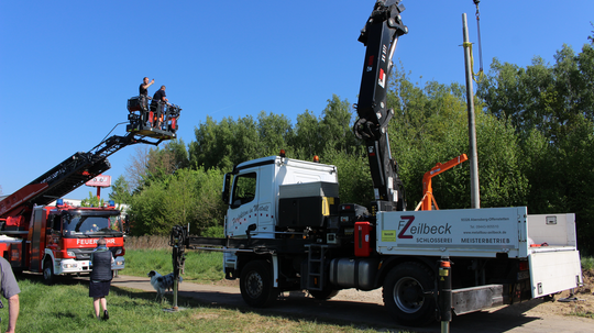 Schnelle Aktion für neues Storchenpaar