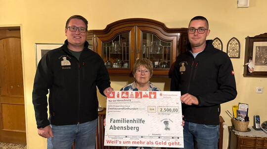 Spendenübergabe an die Familienhilfe Abensberg