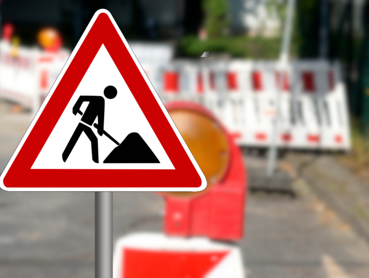 Ausbesserungsarbeiten An den Sandwellen