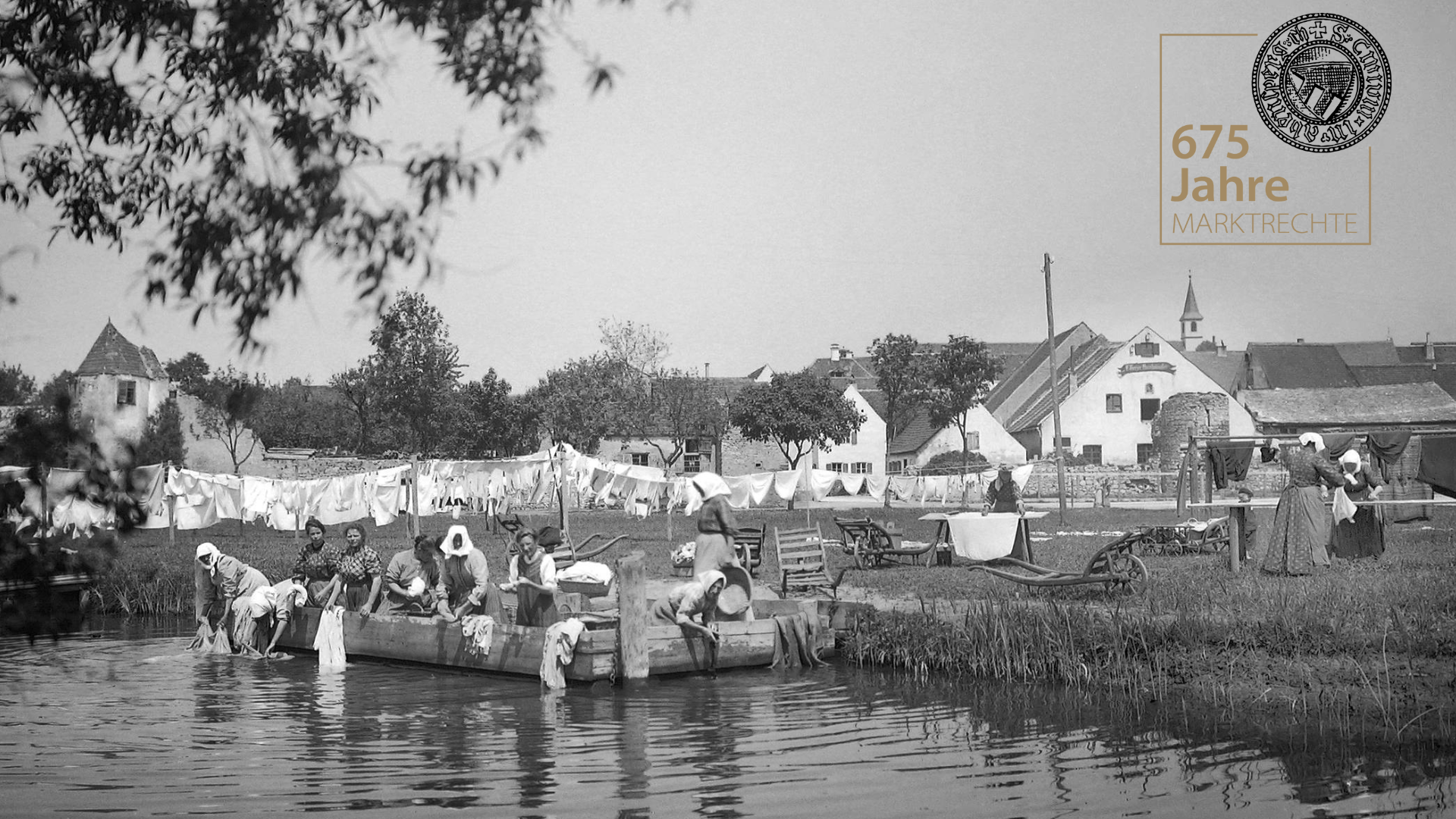 ehemalige Waschanlagen auf der Bloach (Insel in der Abens)