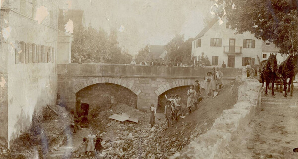 Auffüllarbeiten am Stadtgraben außerhalb des Aunkofener Tores 1904