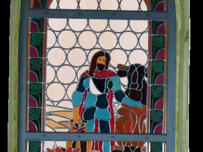 dreizehntes Fenster Kreuzgang, Babonenspende