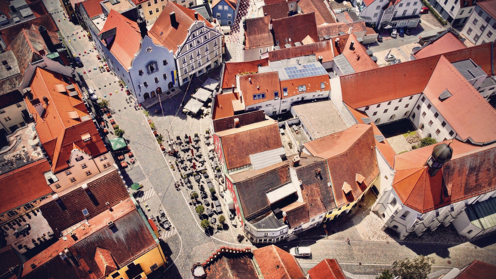 Stadtplatz Abensberg (von oben) | © Michael Glashauser